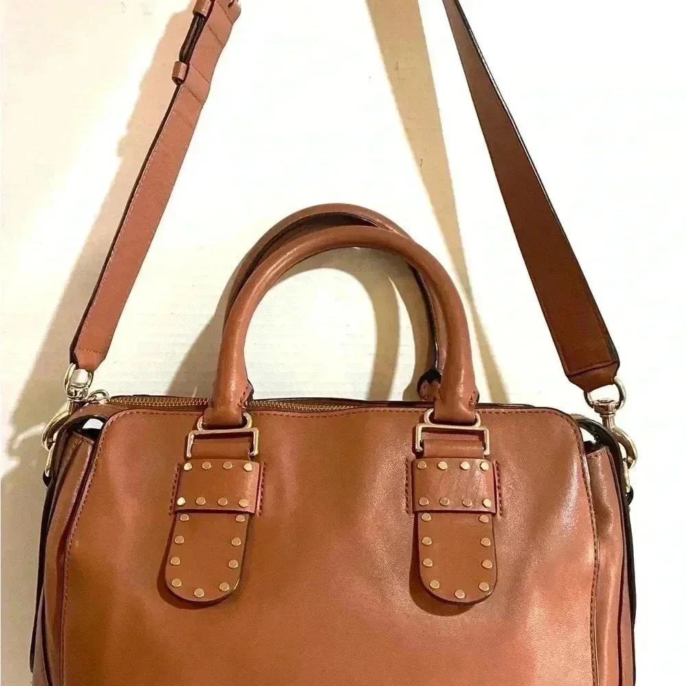 Rebecca Minkoff brown leather satchel handbag